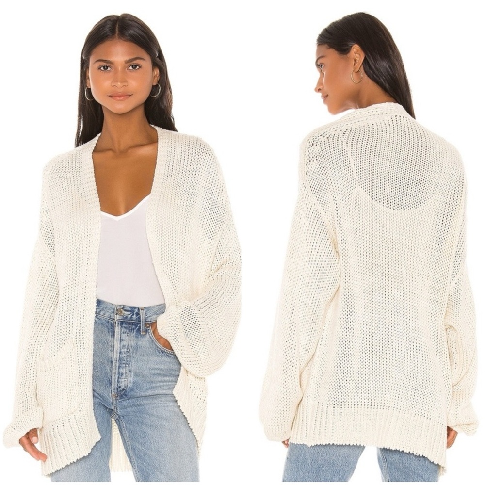 $154 INDAH CHUNKY CAYENNE CARDIGAN SWEATER REVOLVE JOAH BROWN TULAROSA MAJORELLE